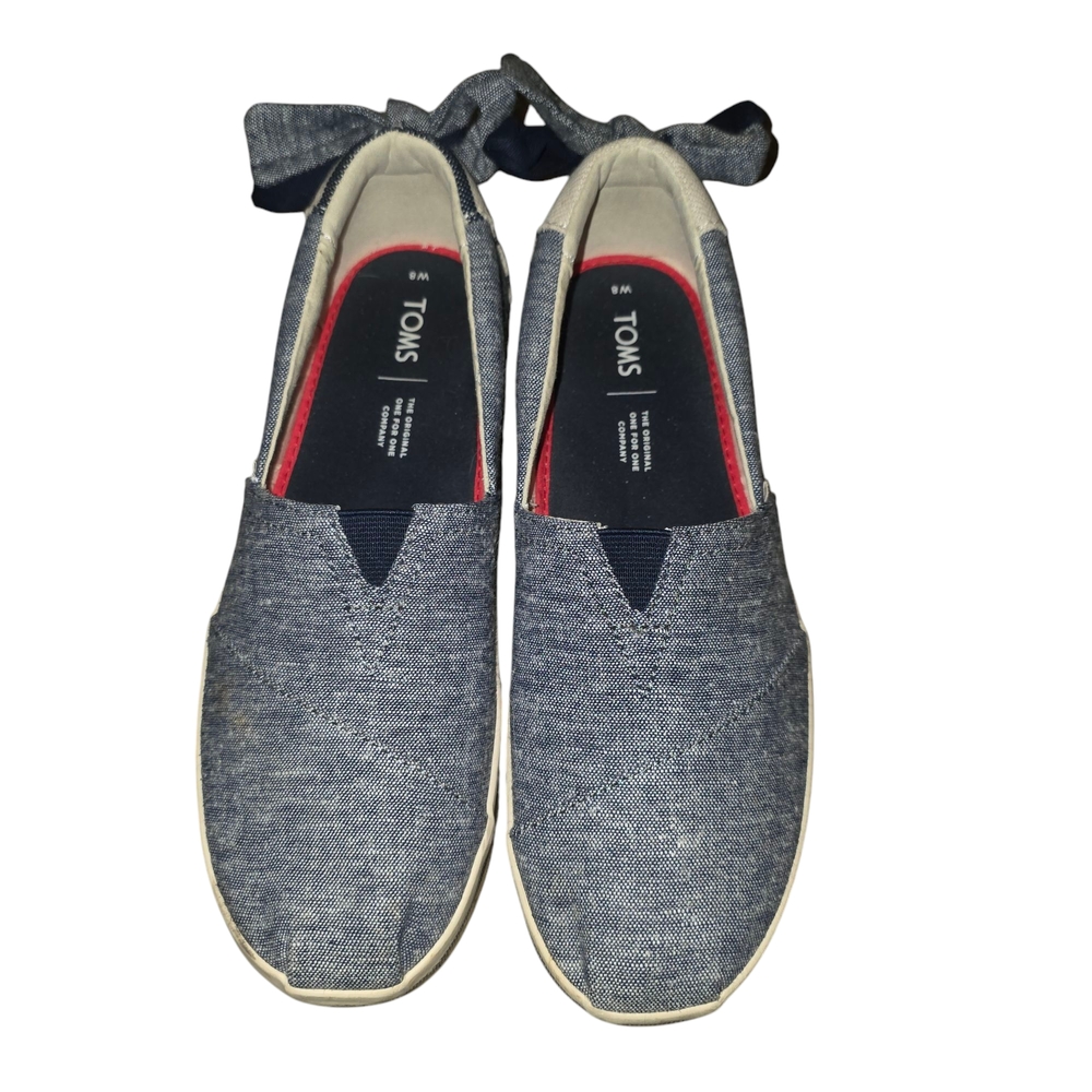 Toms Chambray Platform Boardwalk Sneakers - Size 8
